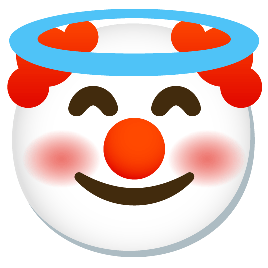 innocent clown face