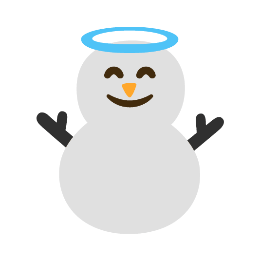 innocent snowman without snow