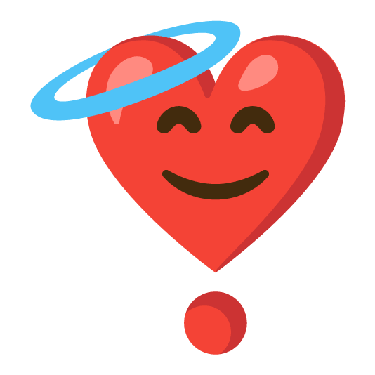 innocent heavy heart exclamation mark ornament