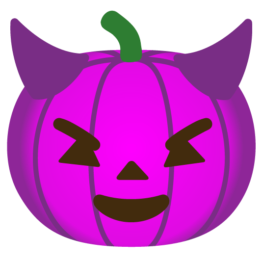 smiling imp jack o lantern