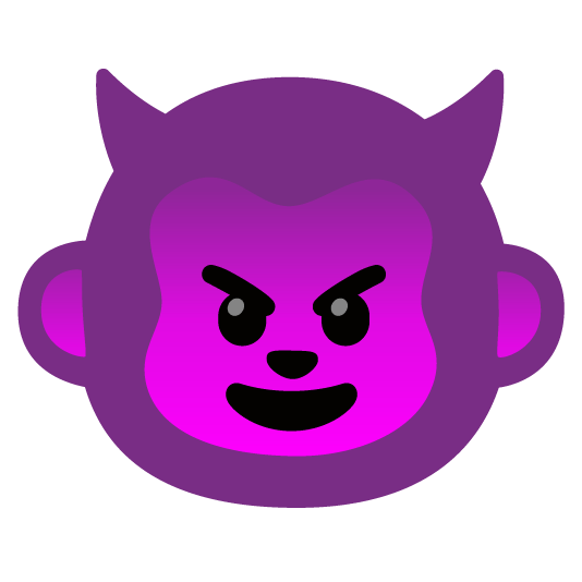 smiling imp monkey face