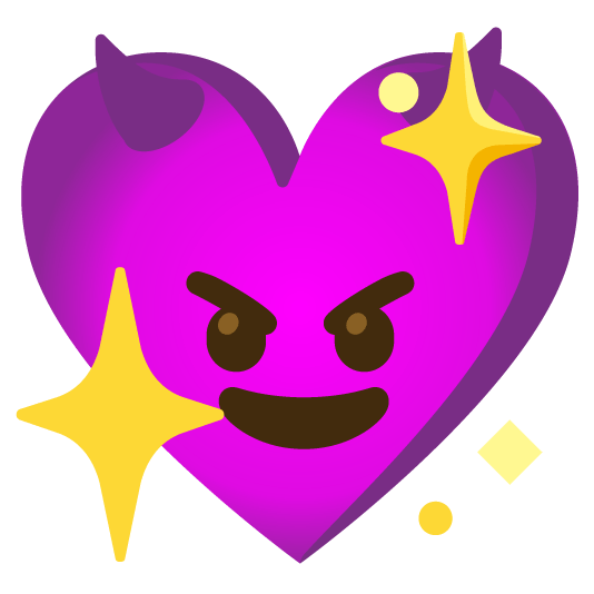 smiling imp sparkling heart