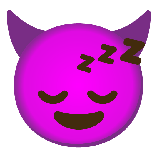 smiling imp sleeping