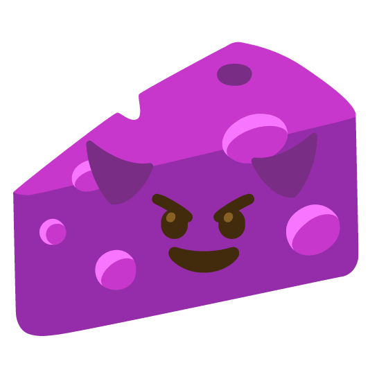 smiling imp cheese wedge