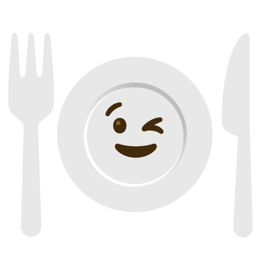 wink knife fork plate