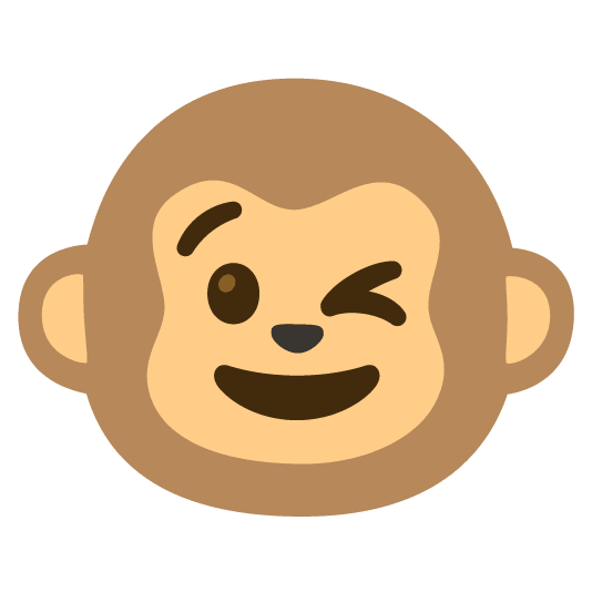 wink monkey face
