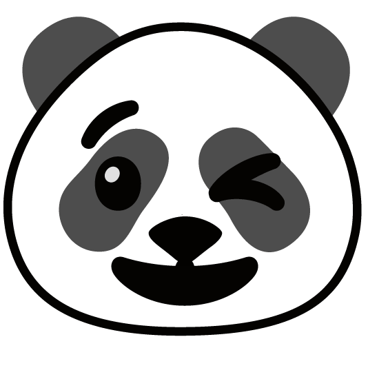 wink panda face