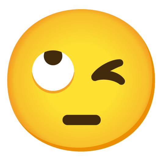 wink face with rolling eyes