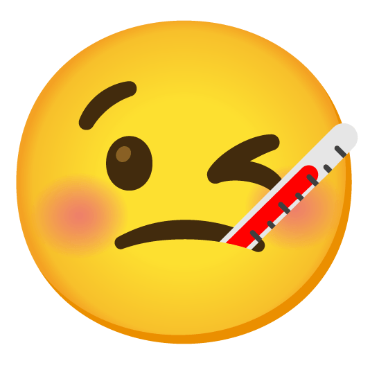 wink face with thermometer