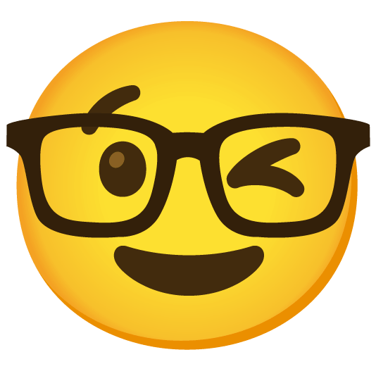 wink nerd face