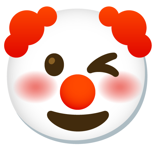 wink clown face