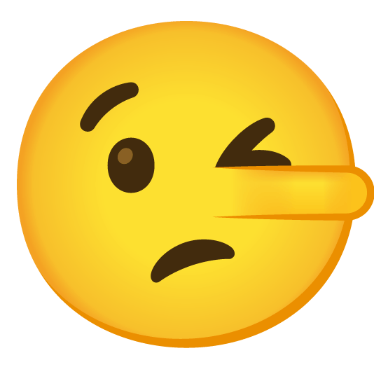 wink lying face