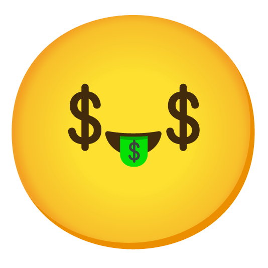 blush money mouth face