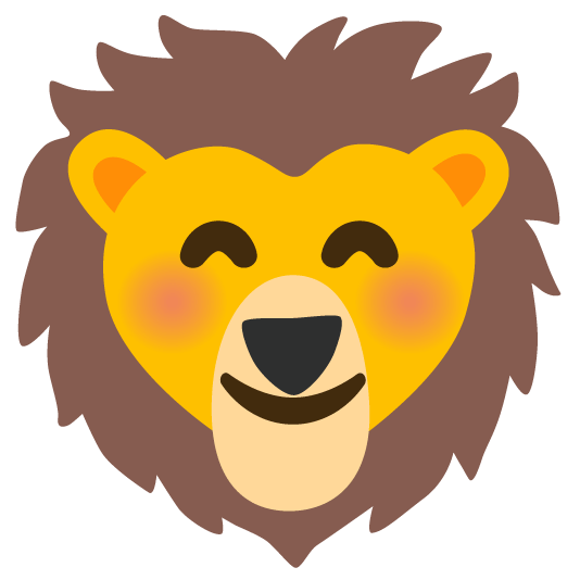 blush lion face