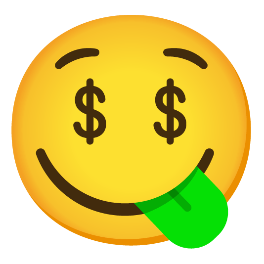 yum money mouth face