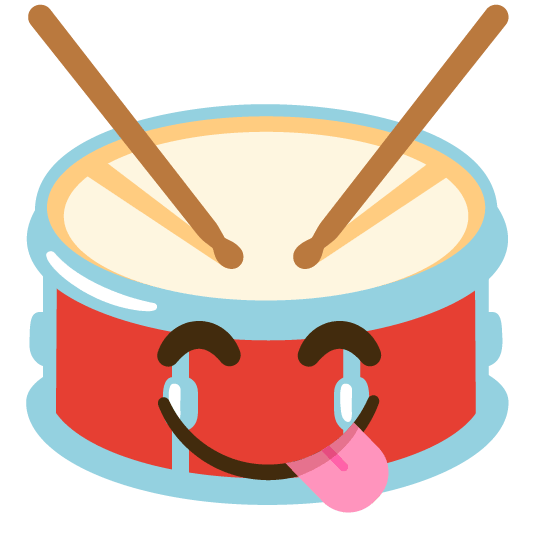 yum drum with drumsticks