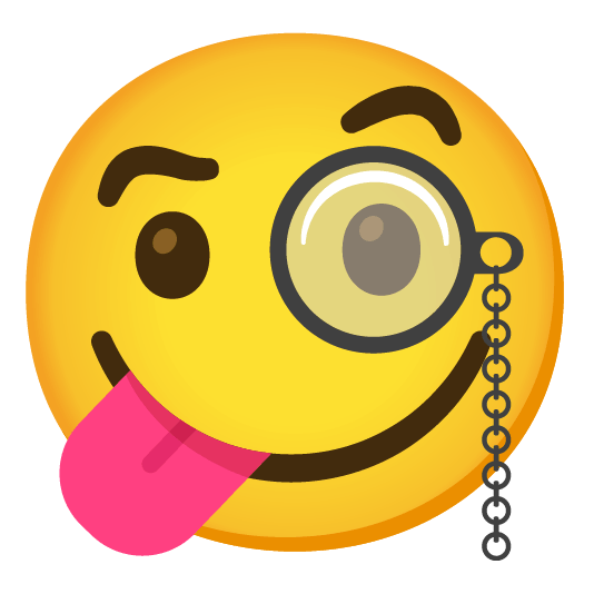 yum face with monocle