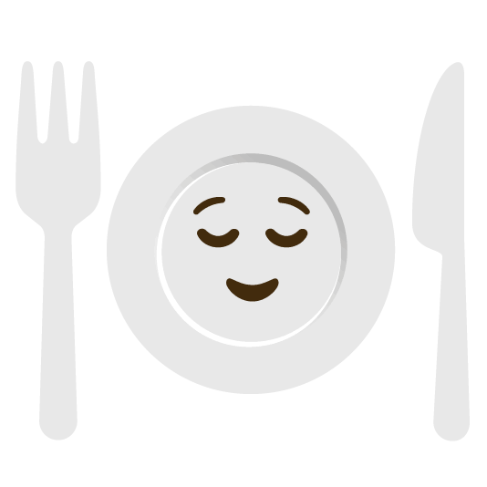 relieved knife fork plate