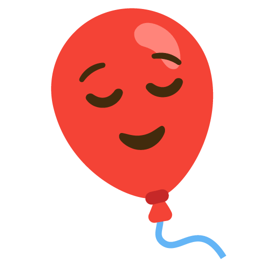 relieved balloon