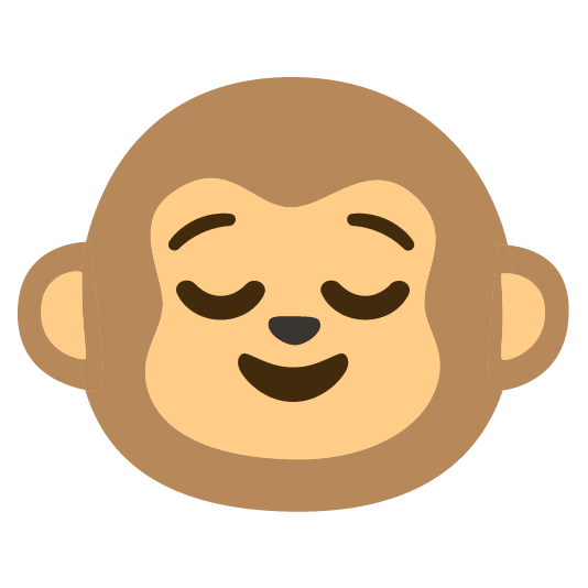 relieved monkey face