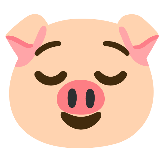 relieved pig