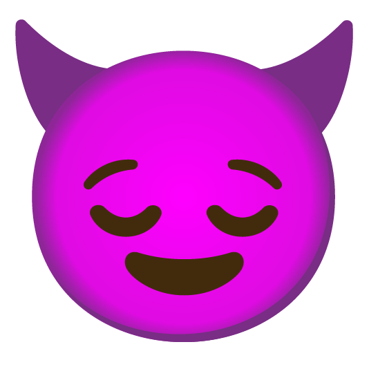 relieved smiling imp