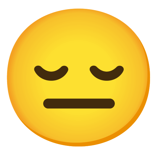 relieved neutral face