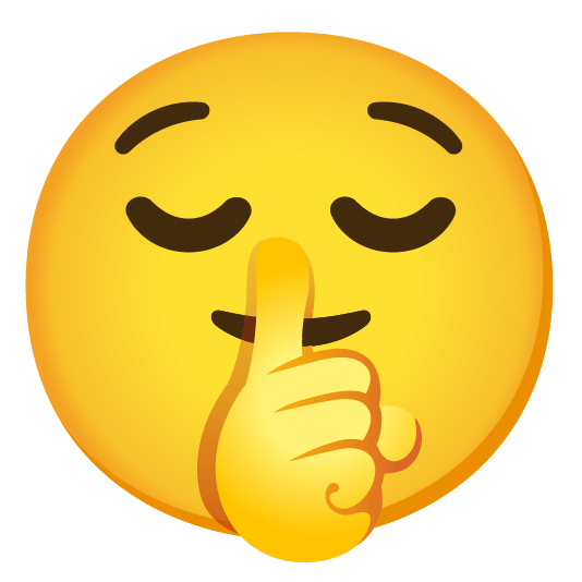 relieved shushing face