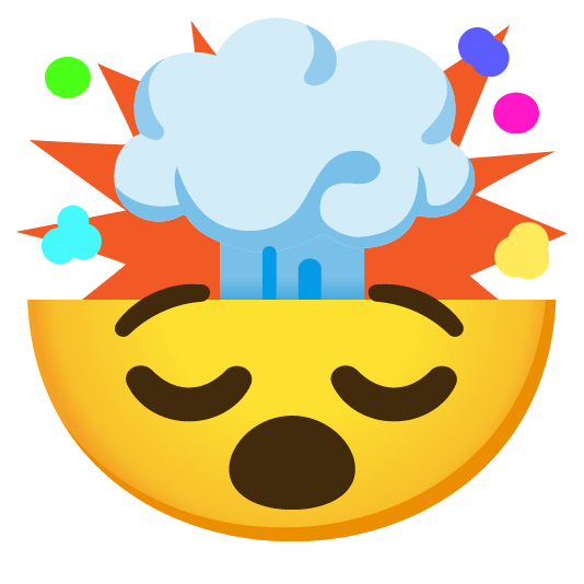 relieved exploding head