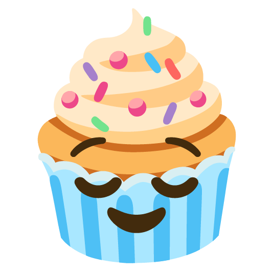 relieved cupcake