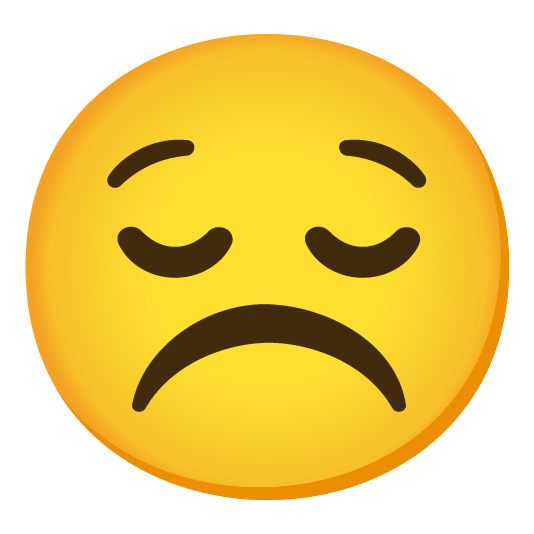 relieved white frowning face