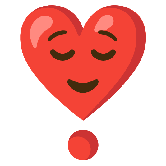 relieved heavy heart exclamation mark ornament