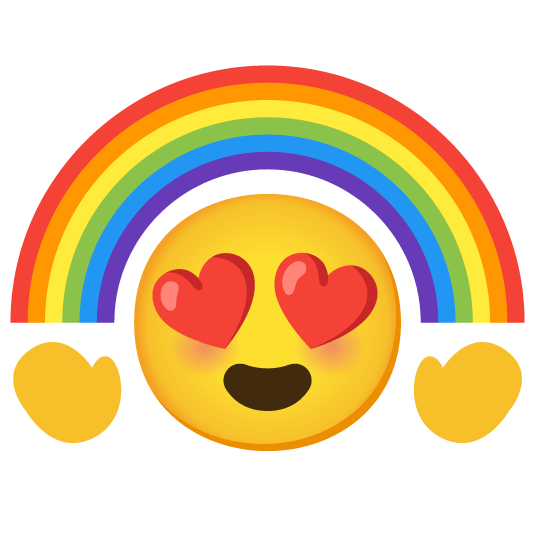 heart eyes rainbow