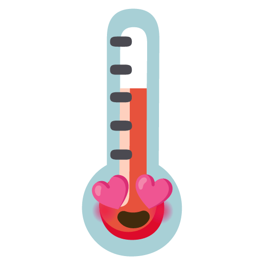 heart eyes thermometer