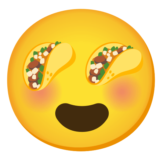 heart eyes taco