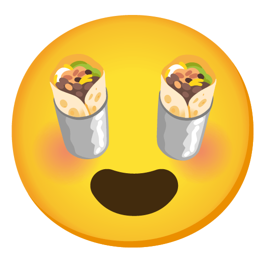 heart eyes burrito