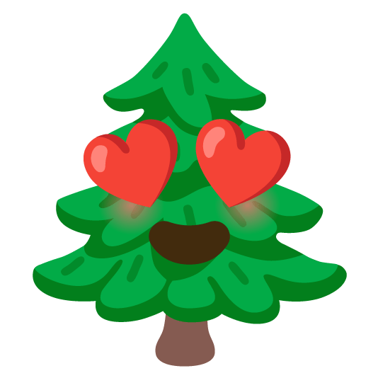 heart eyes evergreen tree