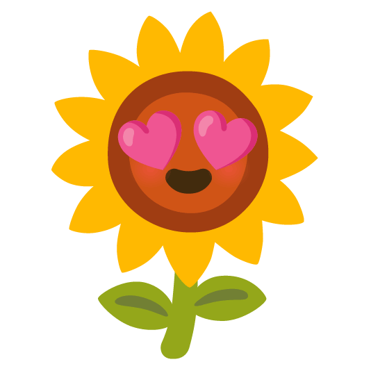 heart eyes sunflower
