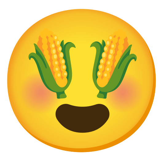 heart eyes corn