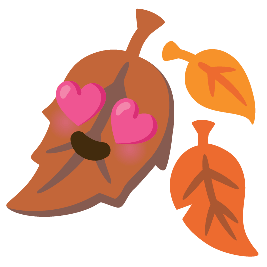 heart eyes fallen leaf