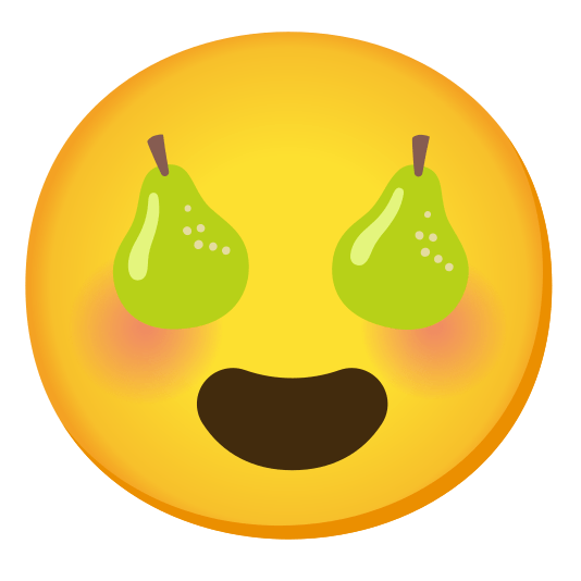 heart eyes pear
