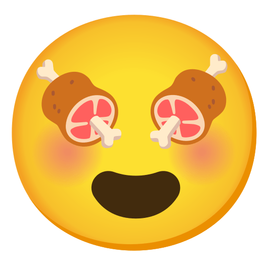heart eyes meat on bone