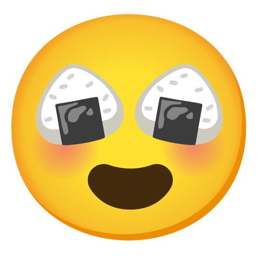 heart eyes rice ball