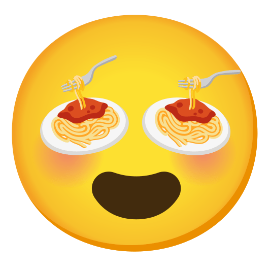 heart eyes spaghetti