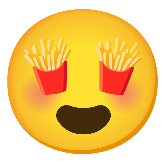 heart eyes fries
