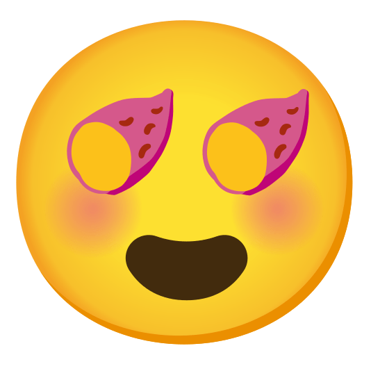 heart eyes sweet potato