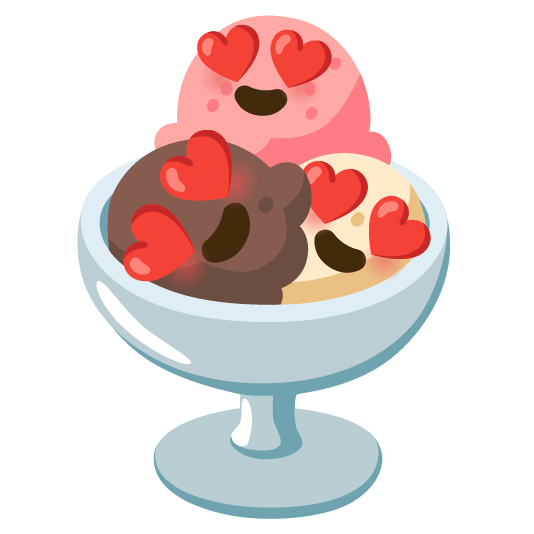 heart eyes ice cream