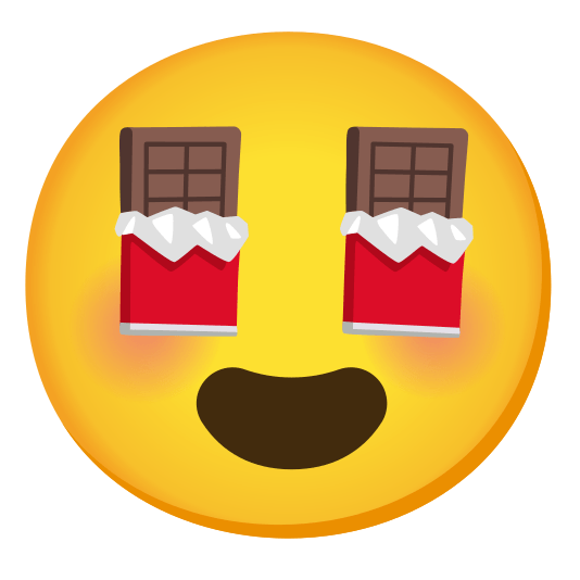 heart eyes chocolate bar