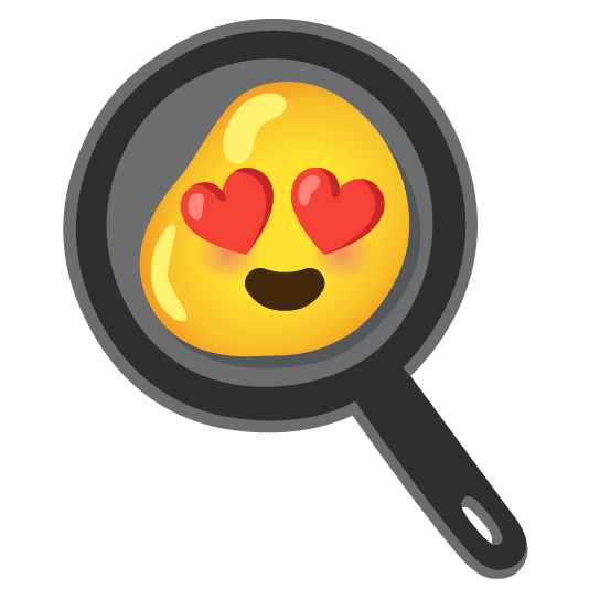 heart eyes fried egg