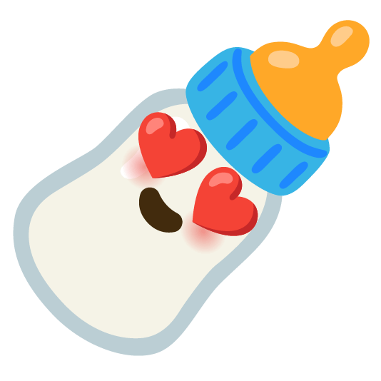 heart eyes baby bottle